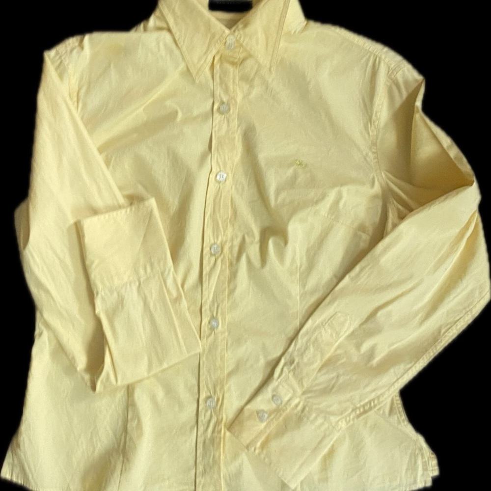 Burberry Yellow Button Down Shirt